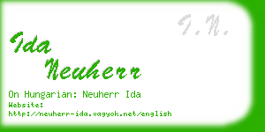 ida neuherr business card